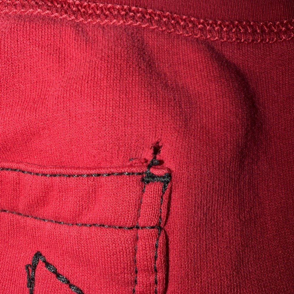 True Religion Pants Mens S Red Motocross Tapered Fit Joggers Embroidered Pockets - Picture 10 of 11